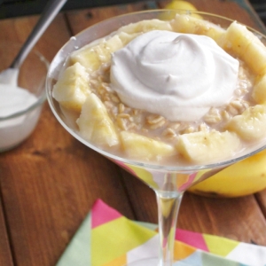 Banana Cream Pie Overnight Oatmeal Parfait