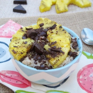 Grilled Pineapple & Dark Chocolate Oatmeal