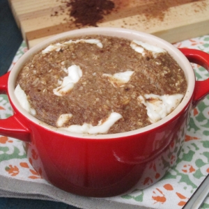 Banana Spice Cake Baked Oatmeal with Cream Cheese