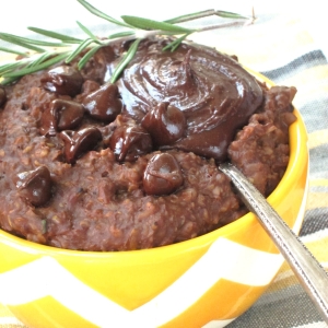 Salted Rosemary Brownie Batter Oatmeal