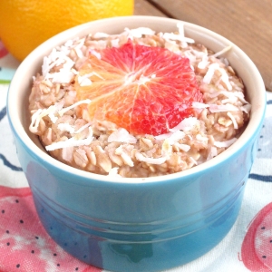 Blood Orange and Coconut Baked Oatmeal