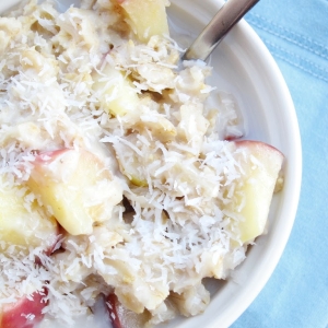 Coconut-Lime Oatmeal with Apples