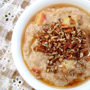 Salted Maple, Apple, and Pecan Oatmeal