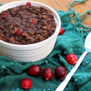 Cranberry Brownie Baked Oatmeal